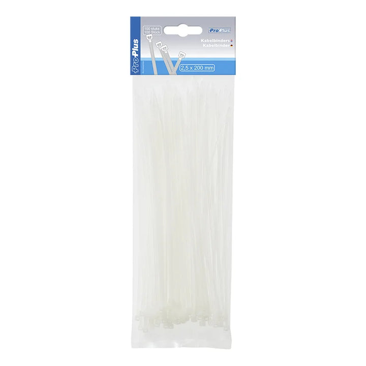 ProPlus Kabelbinders 200x2,5mm 100 stuks wit