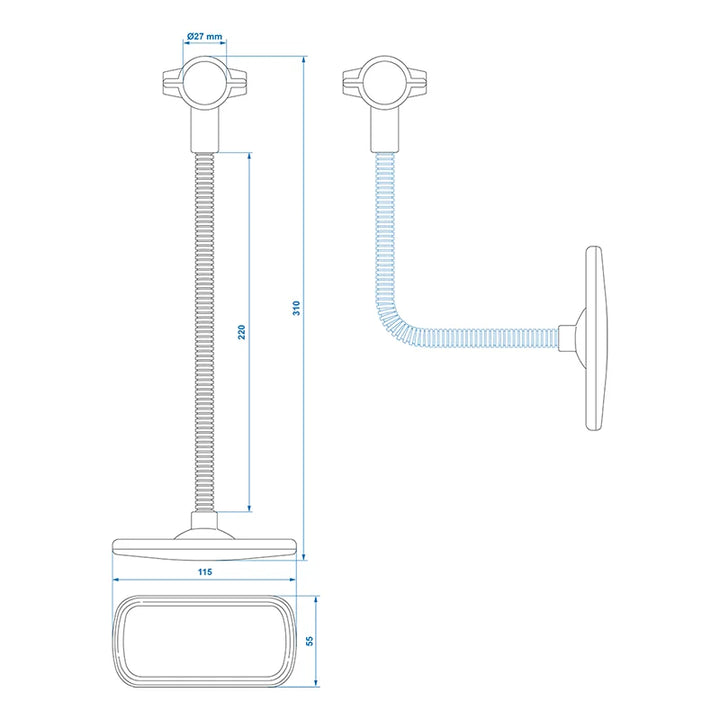 ProPus Fietsspiegel met flexarm