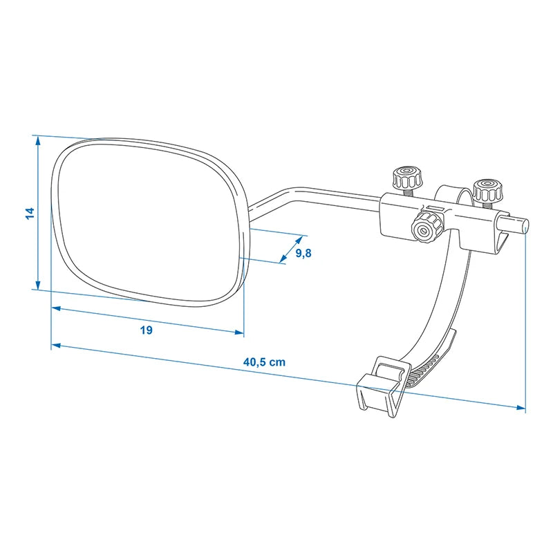 ProPlus Caravanspiegel 410 x 140 x 90 mm