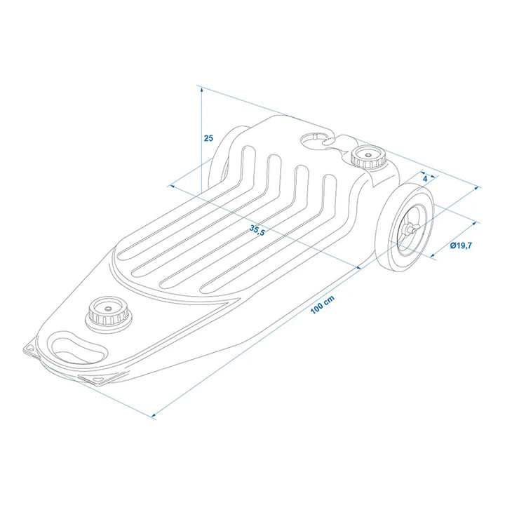 ProPlus Wastemaster vuilwatertank 38L grijs