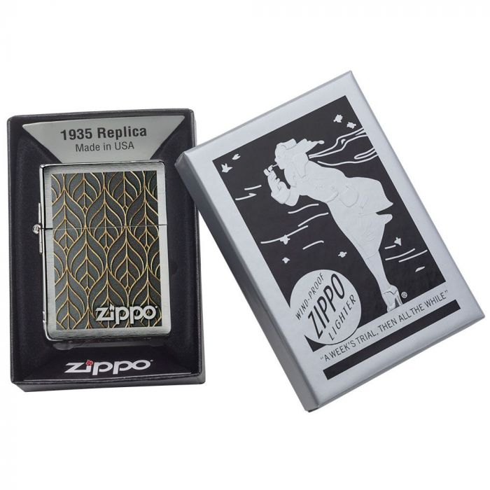 Zippo Gold Leaf Design