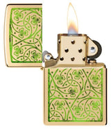 Zippo Designs Clover Leaves Design)