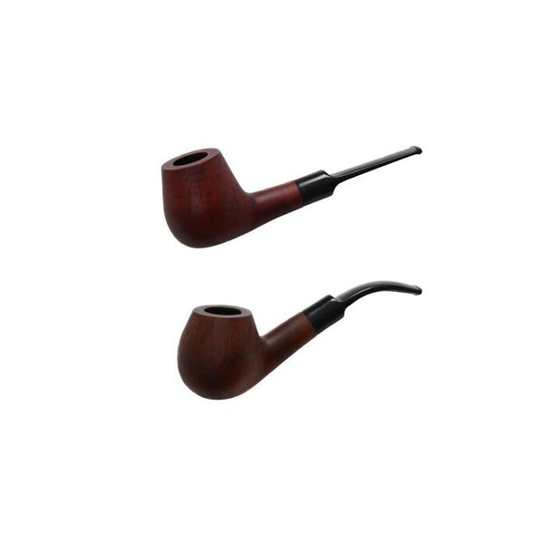 Pipe Set Walnut Brown + Red Matte 2 stuks