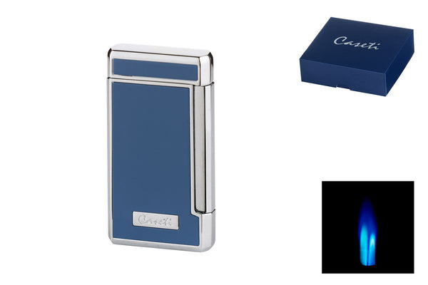 Caseti Double jet Cigar Lighter Grey/Blue