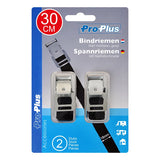 ProPlus Bindriemen met Metalen Gesp - 18 mm x 30 cm - Zwart - 2 stuks