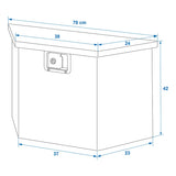 ProPlus Gereedschapskist aluminium voor aanhangwagendissel 700/380 x 240 x H420 mm