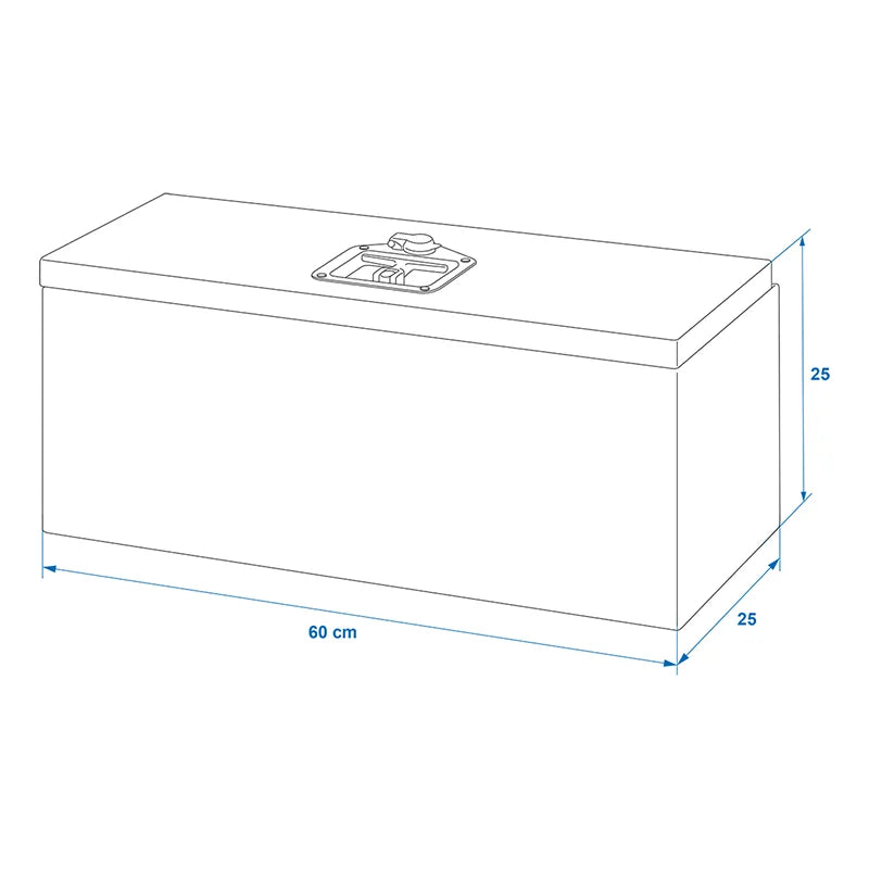 ProPlus Gereedschapskist aluminium voor zijkant aanhangwagen 600 x 250 x 250 mm