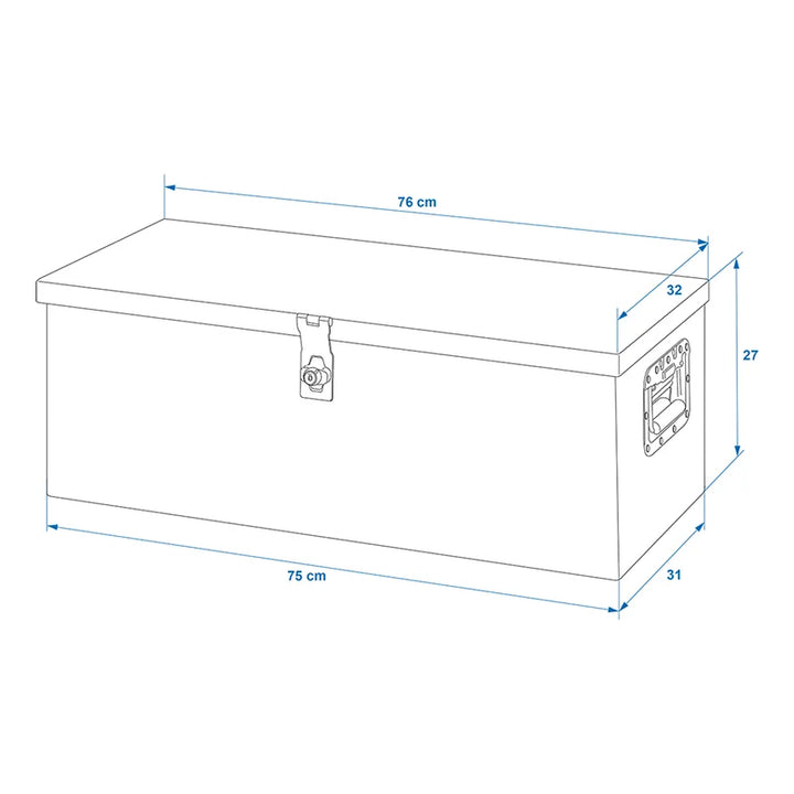 ProPlus Gereedschapskist aluminium voor aanhangwagen 760 x 320 x H270 mm