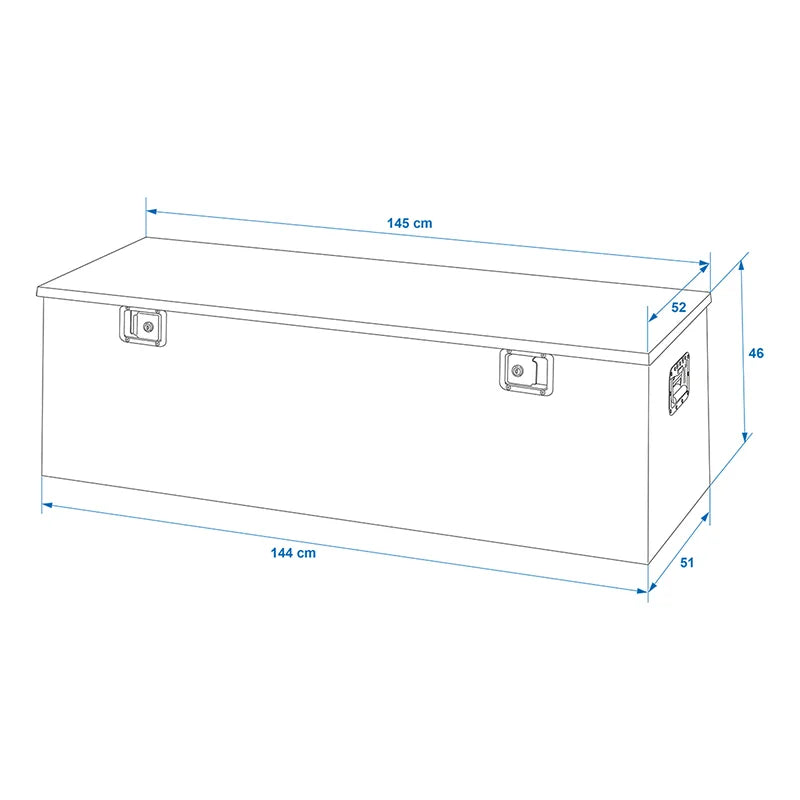 ProPlus Gereedschapskist aluminium voor aanhangwagen 1450 x 520 x H460 mm