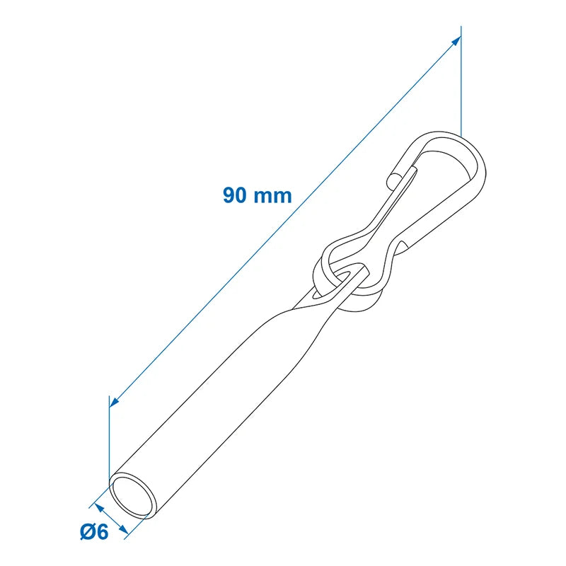 ProPlus Kabeleindsluiting Ø6 mm met Simplex haken - set van 10 stuks