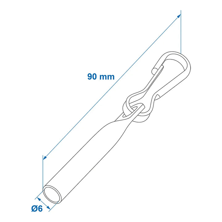ProPlus Kabeleindsluiting Ø6 mm met Simplex haken - set van 10 stuks