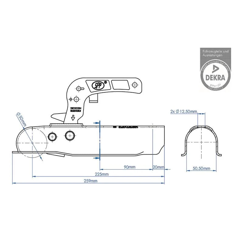 ProPlus Kogelkoppeling rond 50mm