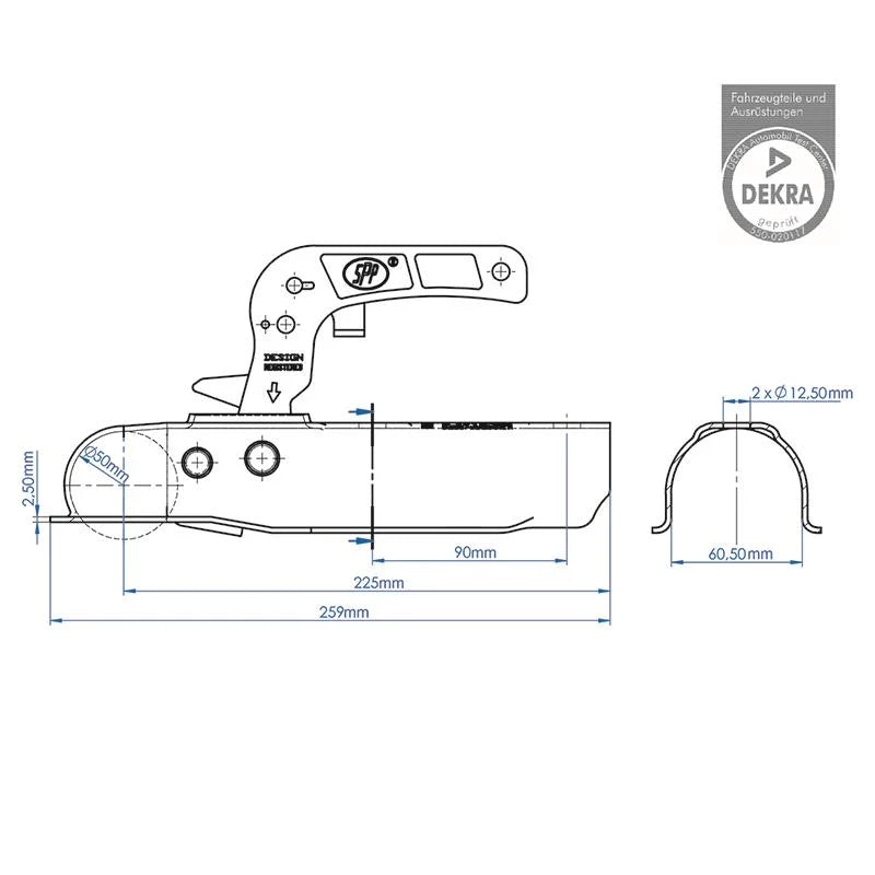 ProPlus Kogelkoppeling rond 60mm