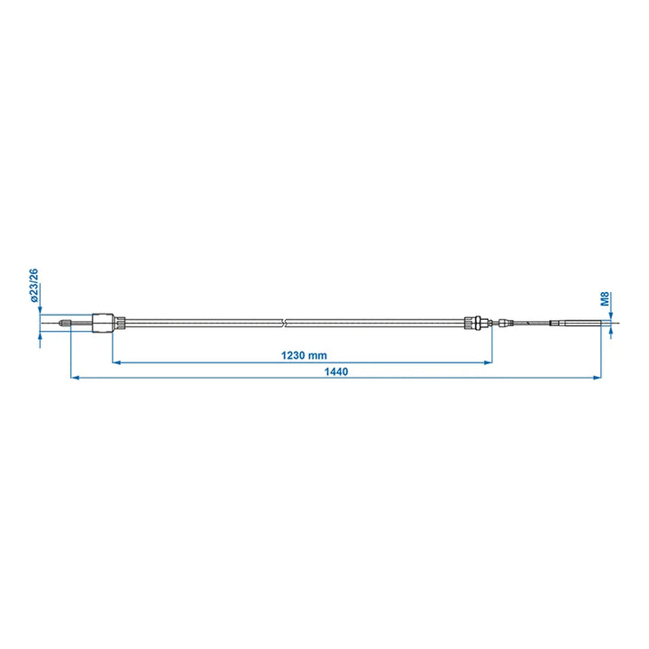 ProPlus Remkabel 1230/1440mm bus Ø26mm geschikt voor AL-KO < &