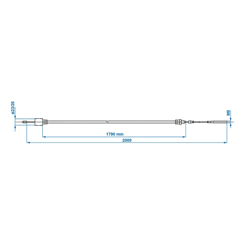 ProPlus Remkabel 1790/2000mm bus Ø26mm geschikt voor AL-KO < &