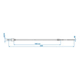 ProPlus Remkabel 1990/2200mm bus Ø26mm geschikt voor AL-KO < '97