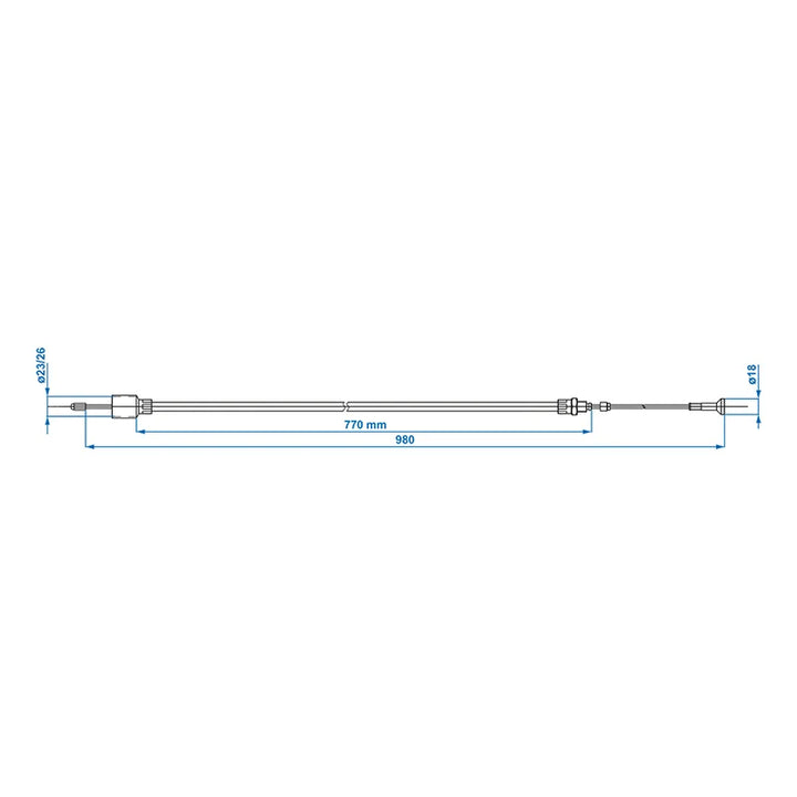 ProPlus Remkabel 770/980mm bus Ø26mm geschikt voor AL-KO > &