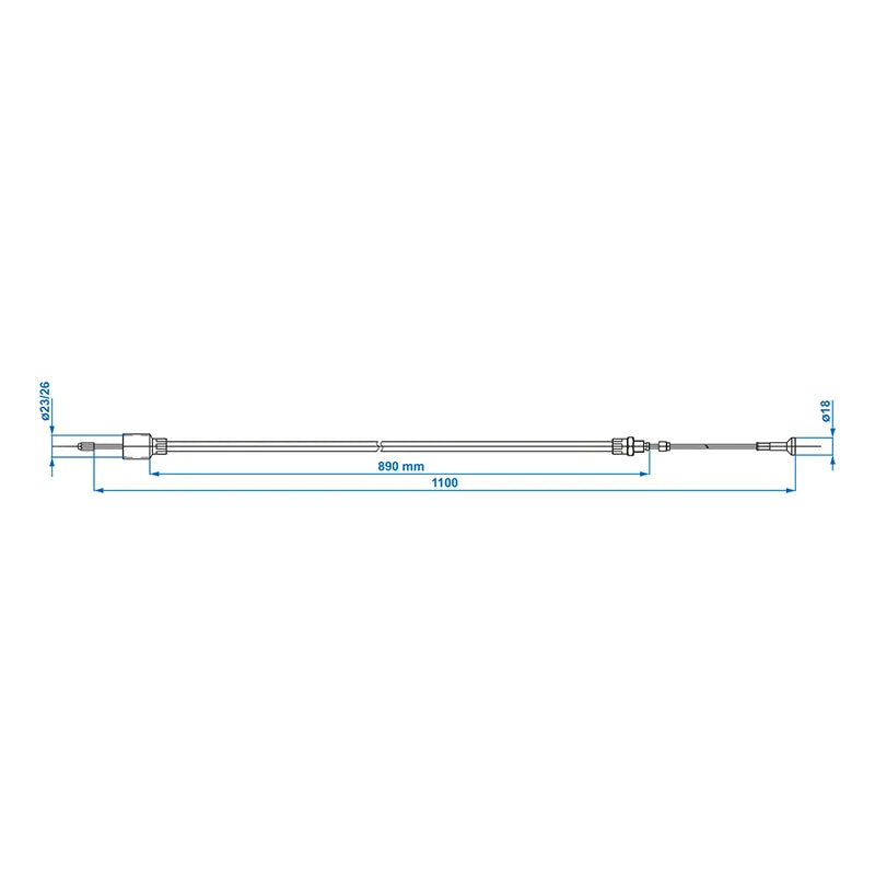 ProPlus Remkabel 890/1100mm bus Ø26mm geschikt voor AL-KO > &