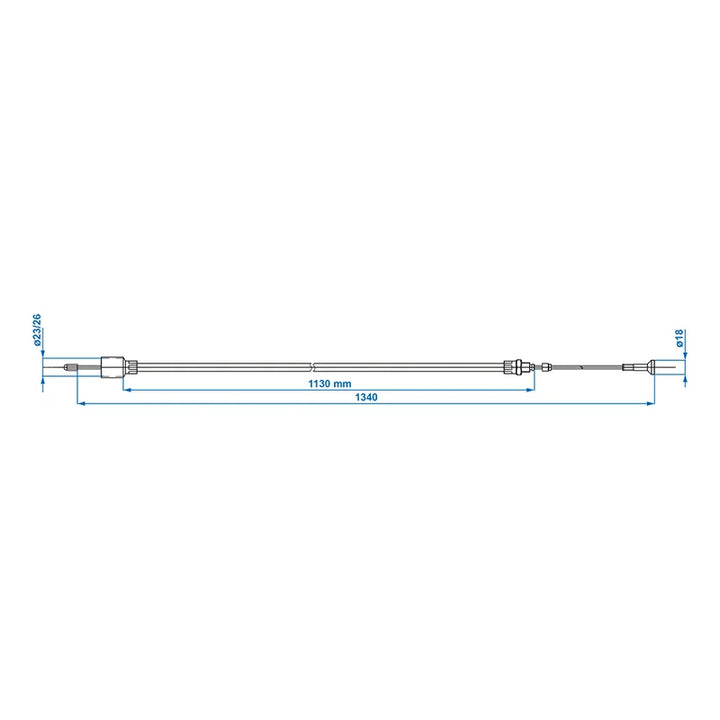ProPlus Remkabel 1130/1340mm bus Ø26mm geschikt voor AL-KO > &