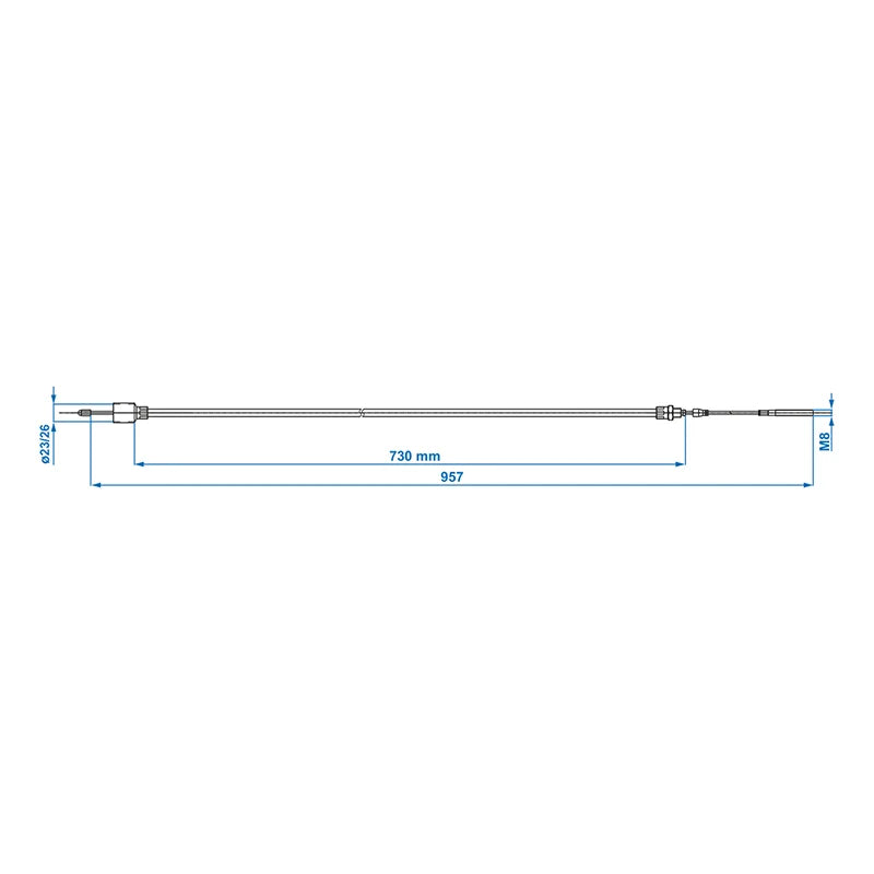 ProPlus Remkabel 730/957mm bus Ø26mm geschikt voor BPW