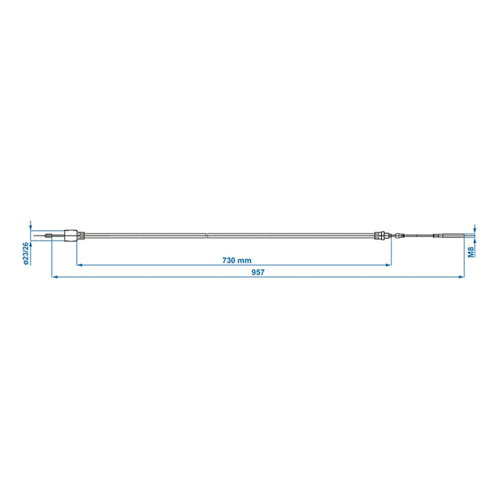 ProPlus Remkabel 730/957mm bus Ø26mm geschikt voor BPW
