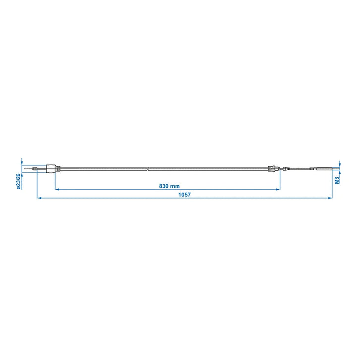 ProPlus Remkabel 830/1057mm bus Ø26mm geschikt voor BPW