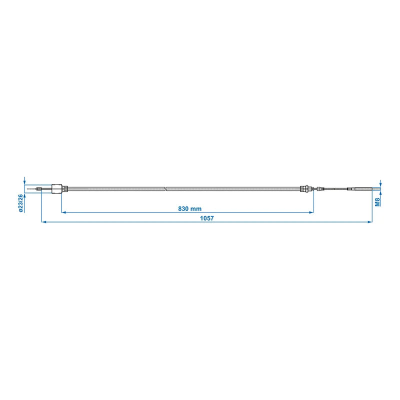 ProPlus Remkabel 830/1057mm bus Ø26mm geschikt voor BPW