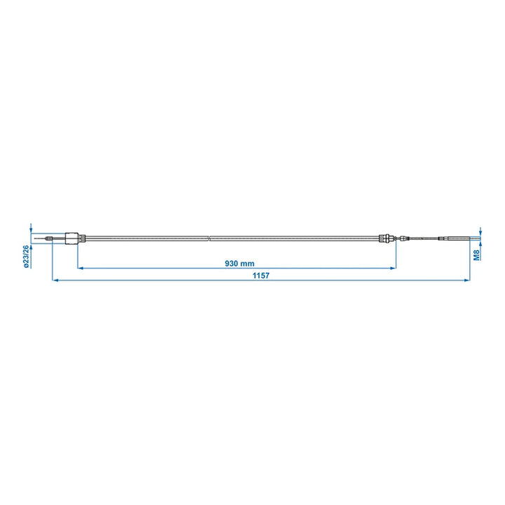 ProPlus Remkabel 930/1157mm bus Ø26mm geschikt voor BPW