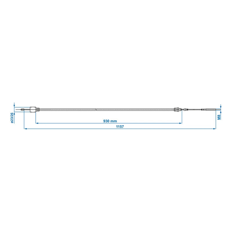 ProPlus Remkabel 930/1157mm bus Ø26mm geschikt voor BPW