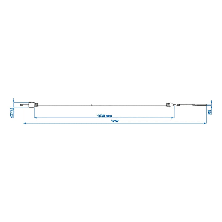 ProPlus Remkabel 1030/1257mm bus Ø26mm geschikt voor BPW