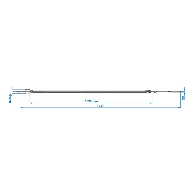 ProPlus Remkabel 1030/1257mm bus Ø26mm geschikt voor BPW