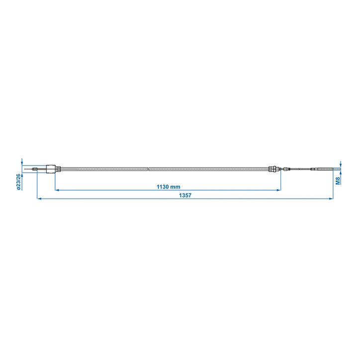ProPlus Remkabel 1130/1357mm bus Ø26mm geschikt voor BPW