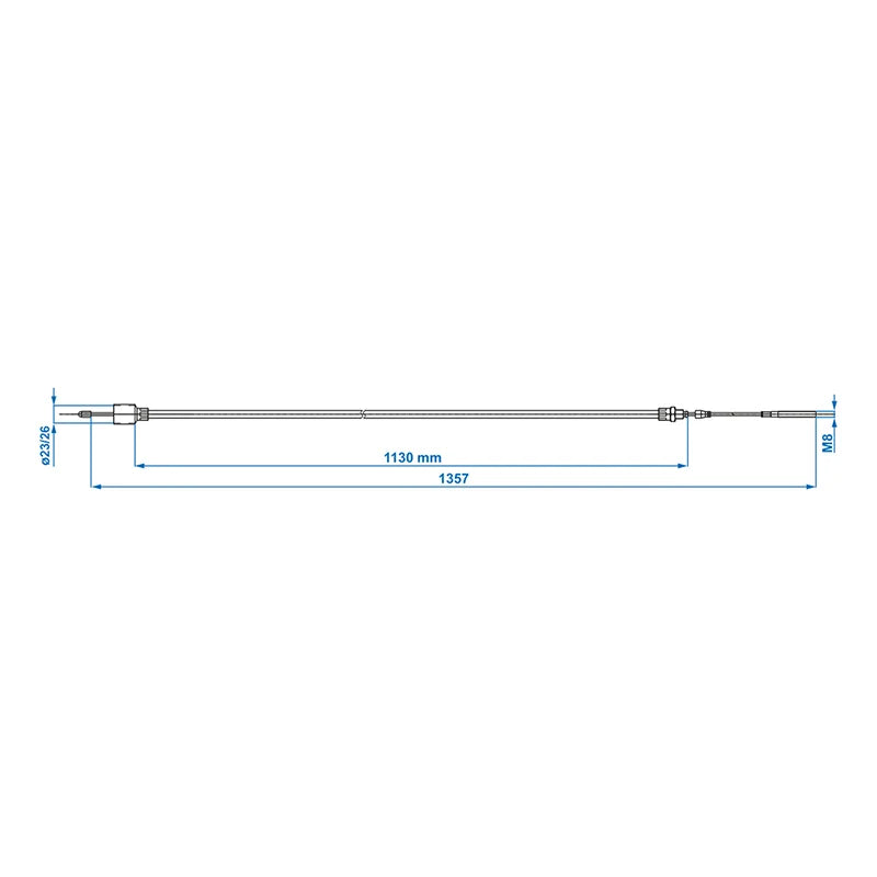 ProPlus Remkabel 1130/1357mm bus Ø26mm geschikt voor BPW