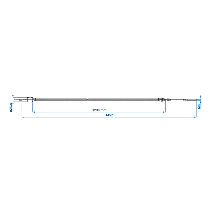 ProPlus Remkabel 1230/1457mm bus Ø26mm geschikt voor BPW