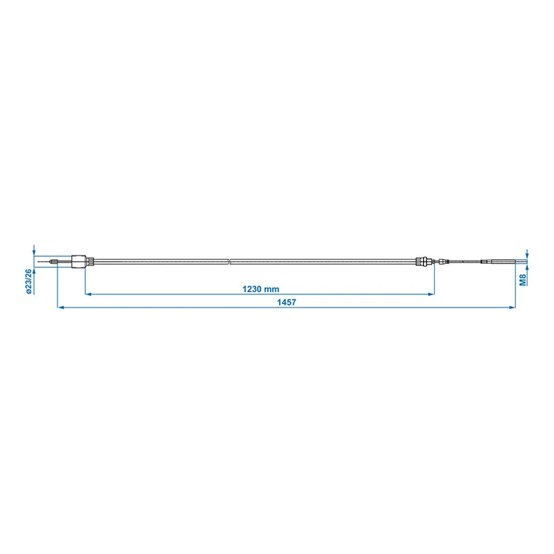 ProPlus Remkabel 1230/1457mm bus Ø26mm geschikt voor BPW