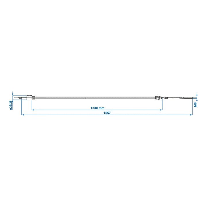 ProPlus Remkabel 1330/1557mm bus Ø26mm geschikt voor BPW