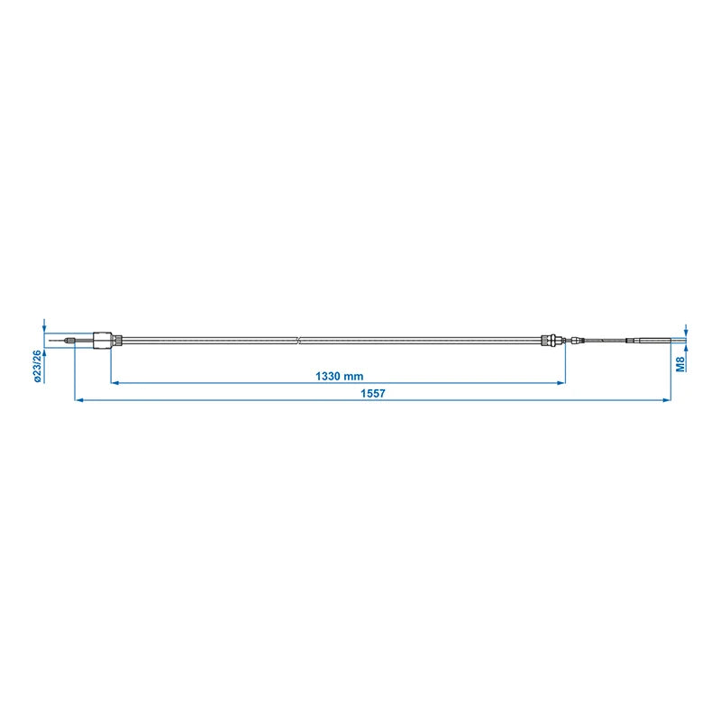 ProPlus Remkabel 1330/1557mm bus Ø26mm geschikt voor BPW