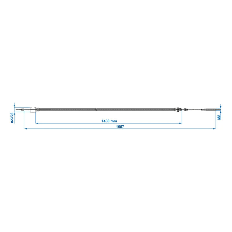 ProPlus Remkabel 1430/1657mm bus Ø26mm geschikt voor BPW