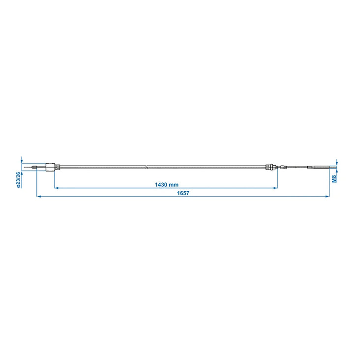 ProPlus Remkabel 1430/1657mm bus Ø26mm geschikt voor BPW