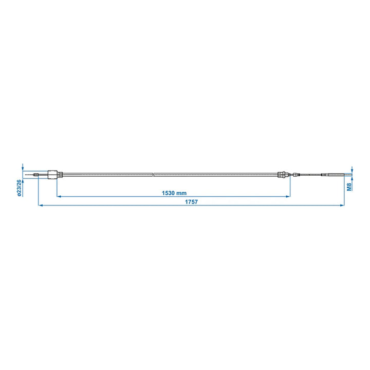 ProPlus Remkabel 1530/1757mm bus Ø26mm geschikt voor BPW