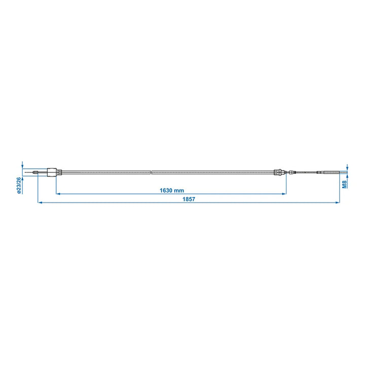 ProPlus Remkabel 1630/1857mm bus Ø26mm geschikt voor BPW