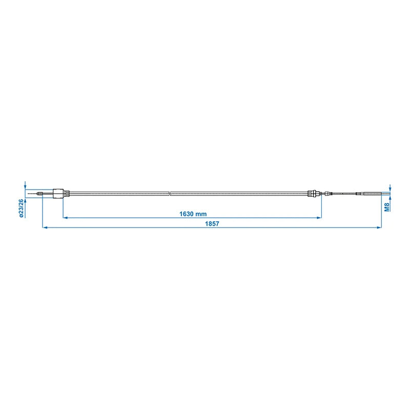 ProPlus Remkabel 1630/1857mm bus Ø26mm geschikt voor BPW