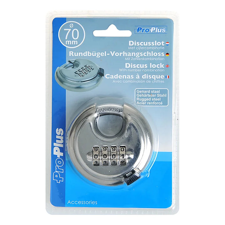 ProPlus Discusslot 70mm met cijfercombinatie