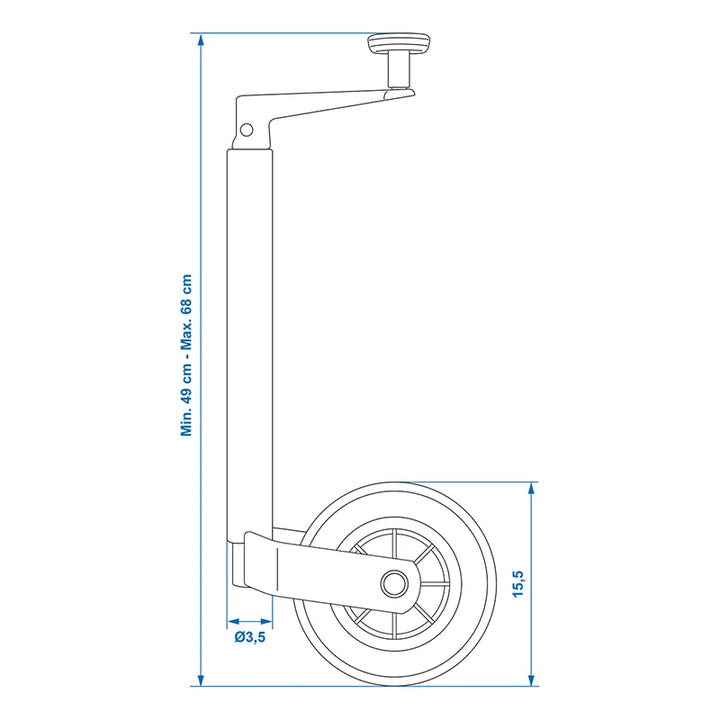 ProPlus Neuswiel 35mm kunststof velg met rubberband 160x40mm