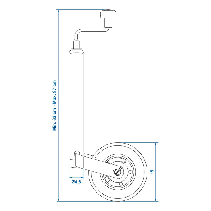 ProPlus Neuswiel 48mm velg metaal met rubberband 200x50mm