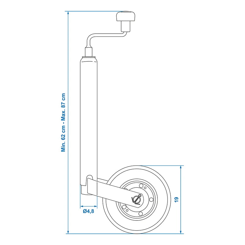 ProPlus Neuswiel 48mm velg metaal met rubberband 200x50mm