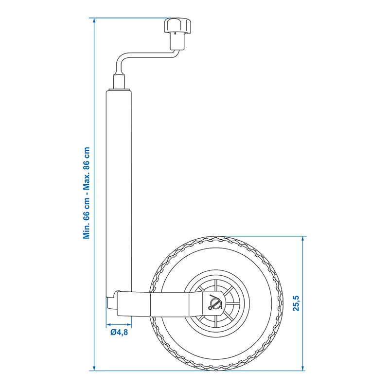 ProPlus Neuswiel 48mm kunststof velg met PU band 260x85mm