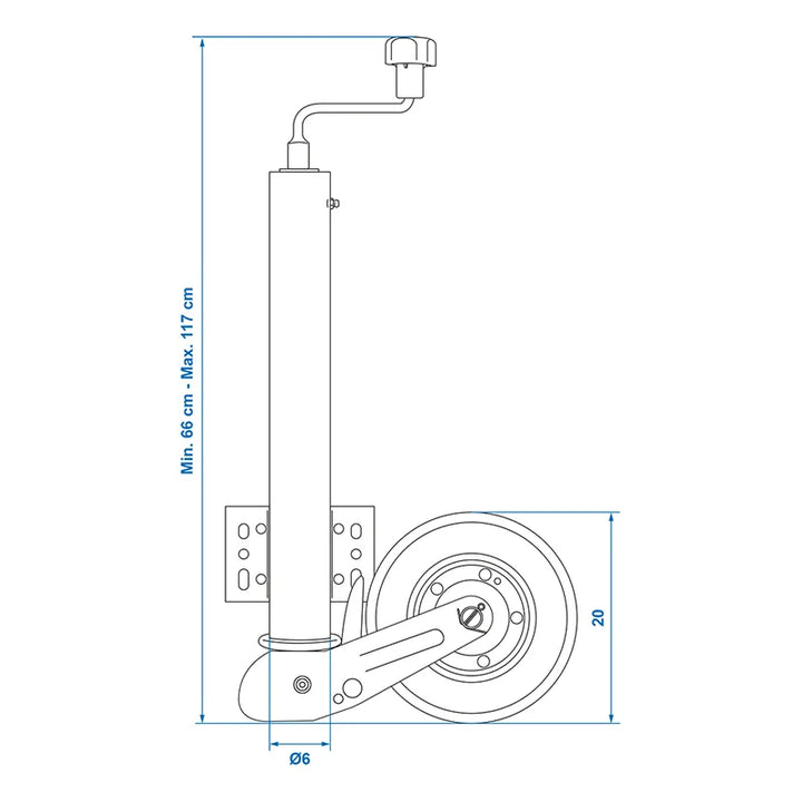 ProPlus Neuswiel 60mm velg metaal met rubberband 200x60mm inklapbaar
