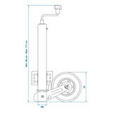 ProPlus Neuswiel 60mm velg metaal met rubberband 200x60mm inklapbaar