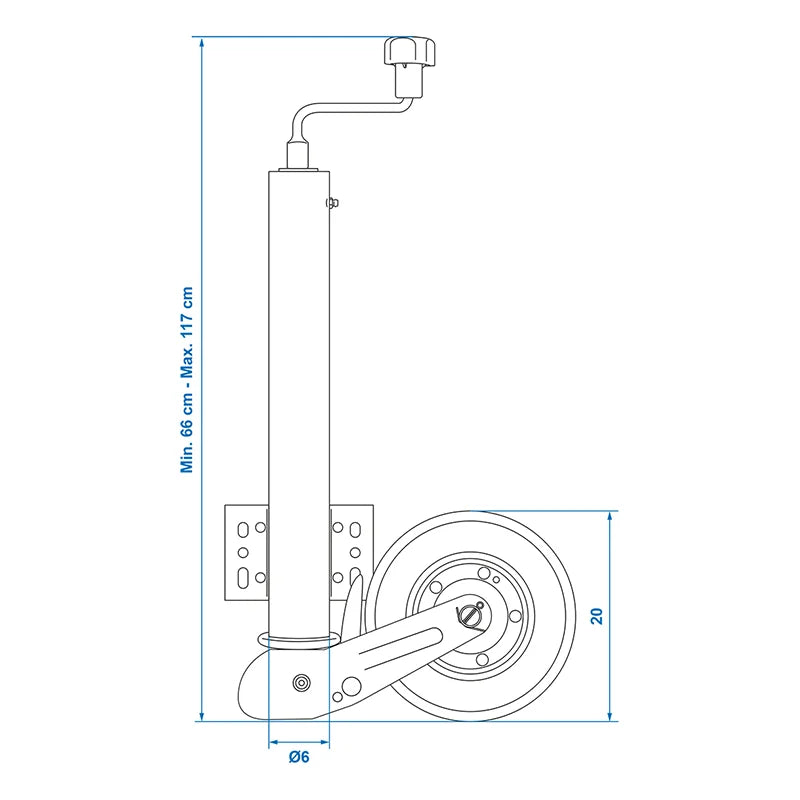 ProPlus Neuswiel 60mm velg metaal met rubberband 200x60mm inklapbaar